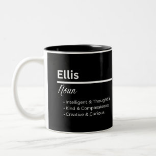 Ellis Jungenname Definition Personalisierter Beche Zweifarbige Tasse