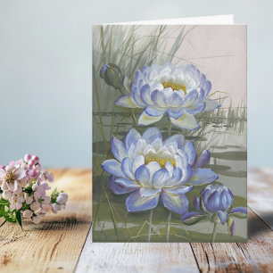 Ellis Rowan Blaue Wolken-Seerose Antike Blumen Karte
