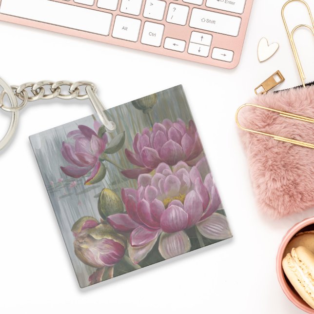 Ellis Rowan Pink Water Lily Vintage Blume Schlüsselanhänger (Von Creator hochgeladen)