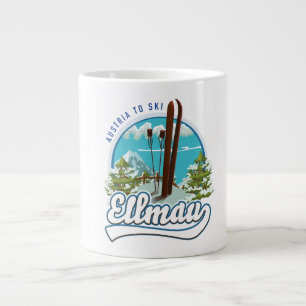 Ellmau Österreich zum Skifahren Logo Jumbo-Tasse