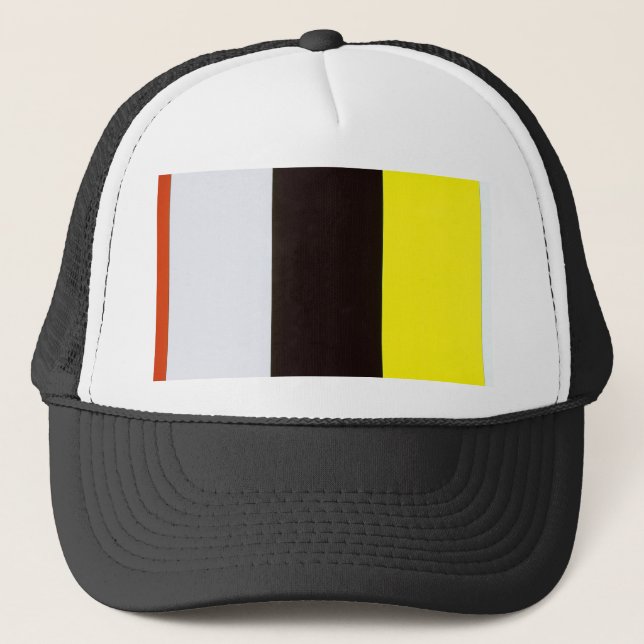Ellsworth Kelly Gelb Weiß und Schwarz Truckerkappe (Vorderseite)