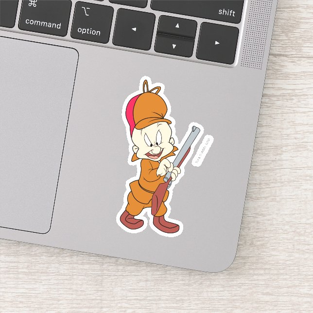 ELMER FUDD™ bereit für die Jagd Aufkleber (Detail)