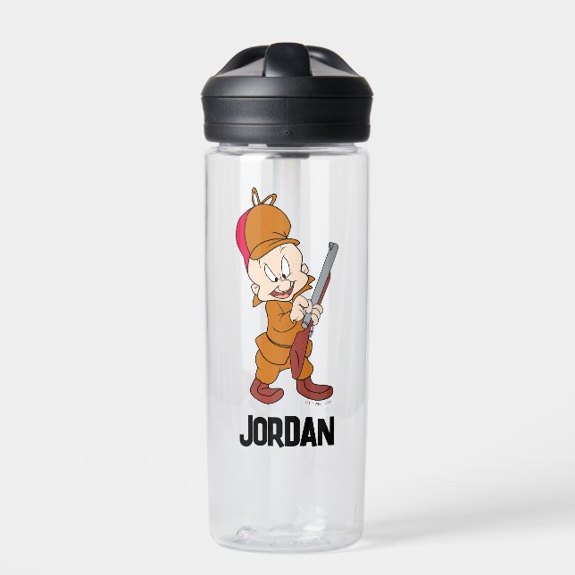 ELMER FUDD™ bereit für die Jagd | Name hinzufügen Trinkflasche (Vorderseite)