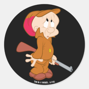 ELMER FUDD™   Erschütterte Pose Runder Aufkleber