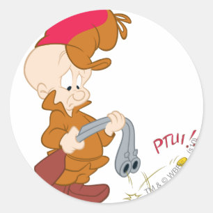 ELMER FUDD™s Waffenversagen Runder Aufkleber