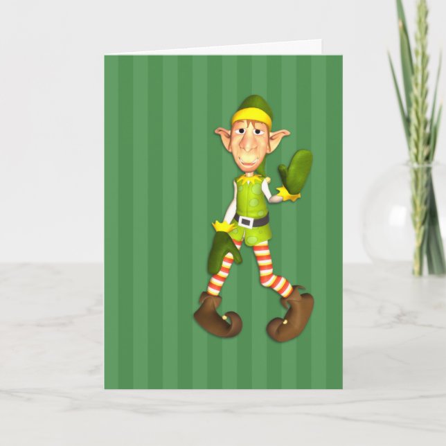 Elmer The Elf Christmas Card Feiertagskarte (Vorderseite)