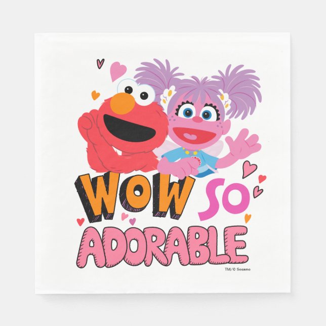 Elmo & Abby | so anmutig Serviette (Vorderseite)