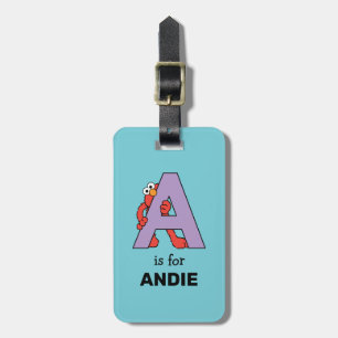 Elmo Alphabet A Lila Gepäckanhänger