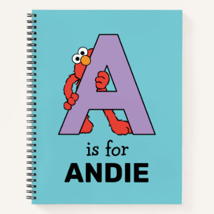 Elmo Alphabet A LILA Notizbuch