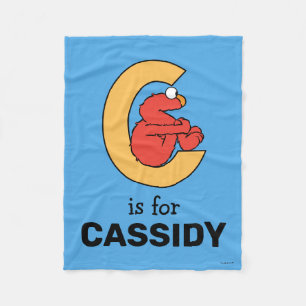 Elmo Alphabet   C Orange Fleecedecke