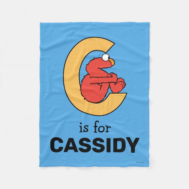 Elmo Alphabet | C Orange Fleecedecke (Vorderseite)