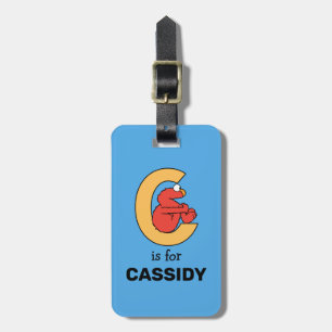 Elmo Alphabet   C Orange Gepäckanhänger