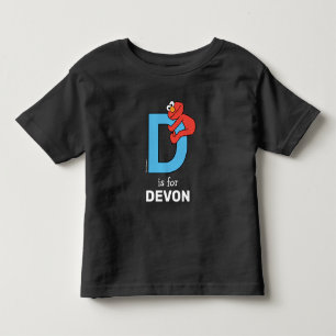 Elmo Alphabet   D Blau Kleinkind T-shirt