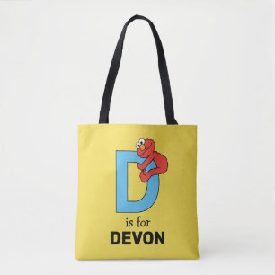 Elmo Alphabet   D Blau Tasche
