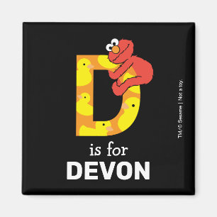 Elmo Alphabet   D Duck Magnet