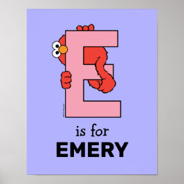 Elmo Alphabet | E Pink Poster