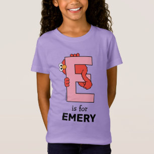 Elmo Alphabet E Pink T-Shirt