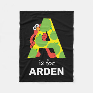 Elmo Alphabet Ein Apfel Fleecedecke