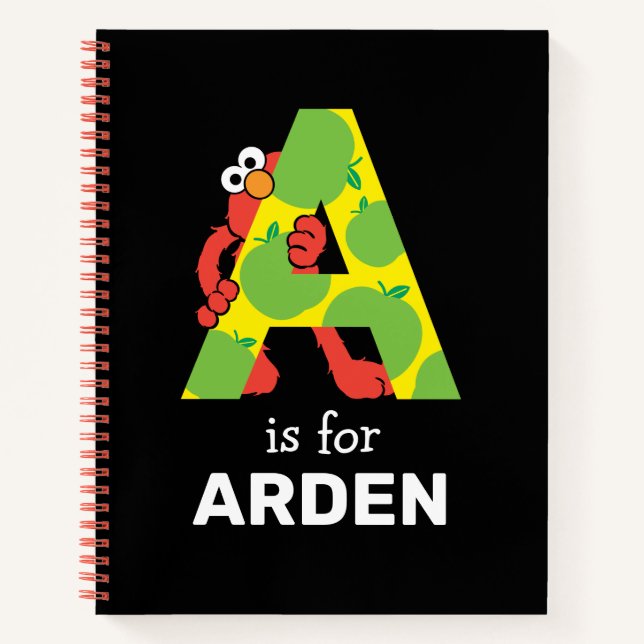 Elmo Alphabet | Ein Apfel Notizbuch (Vorderseite)