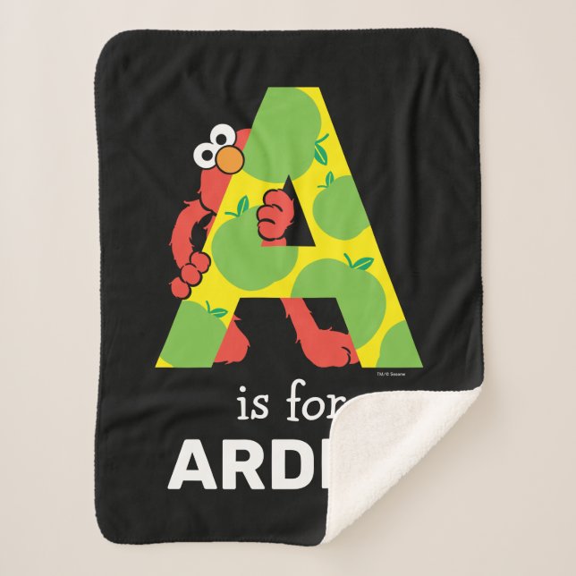 Elmo Alphabet | Ein Apfel Sherpadecke (Vorderseite)