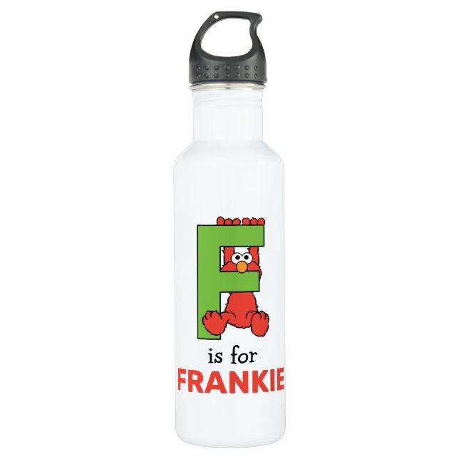 Elmo Alphabet | F Green Edelstahlflasche (Vorderseite)