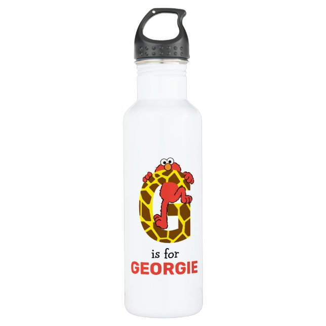 Elmo Alphabet | G Giraffe Edelstahlflasche (Vorderseite)