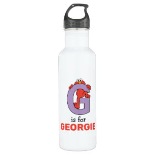 Elmo Alphabet   G Lila Edelstahlflasche