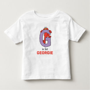 Elmo Alphabet   G LILA Kleinkind T-shirt