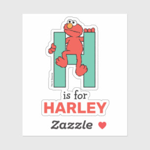 Elmo Alphabet H Green Aufkleber