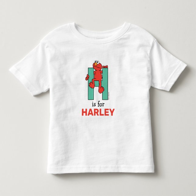 Elmo Alphabet | H Green Kleinkind T-shirt (Vorderseite)