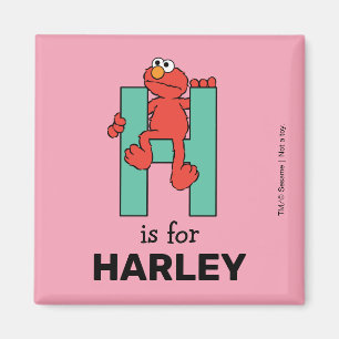Elmo Alphabet   H Green Magnet