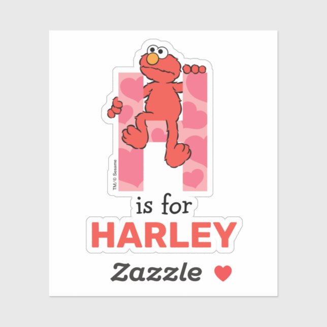 Elmo Alphabet | H Herz Aufkleber (Blatt)