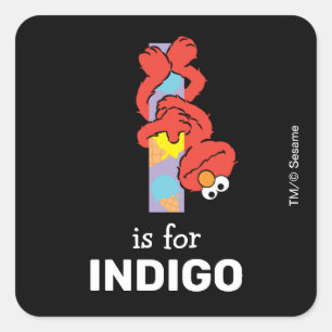 Elmo Alphabet I Eiscreme Quadratischer Aufkleber