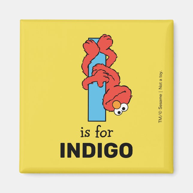 Elmo Alphabet | Ich Blau Magnet (Vorne)