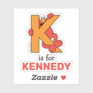 Elmo Alphabet K Orange Aufkleber