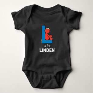 Elmo Alphabet   L Blau Baby Strampler