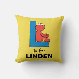 Elmo Alphabet   L Blau Kissen