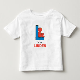 Elmo Alphabet   L Blue Kleinkind T-shirt