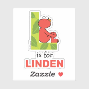 Elmo Alphabet L Leaf Aufkleber