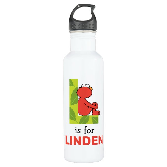 Elmo Alphabet | L Leaf Edelstahlflasche (Vorderseite)