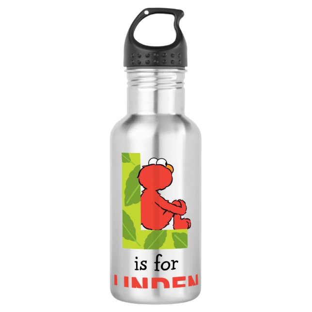 Elmo Alphabet | L Leaf Edelstahlflasche (Vorderseite)