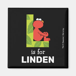 Elmo Alphabet   L Leaf Magnet