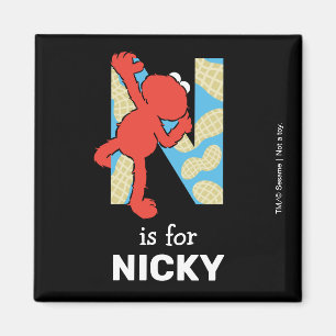 Elmo Alphabet   N Nüsse Magnet