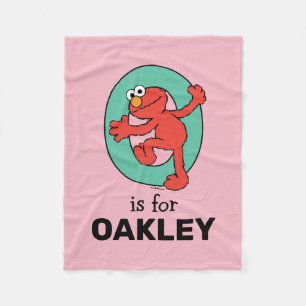 Elmo Alphabet O Aquamarin Fleecedecke