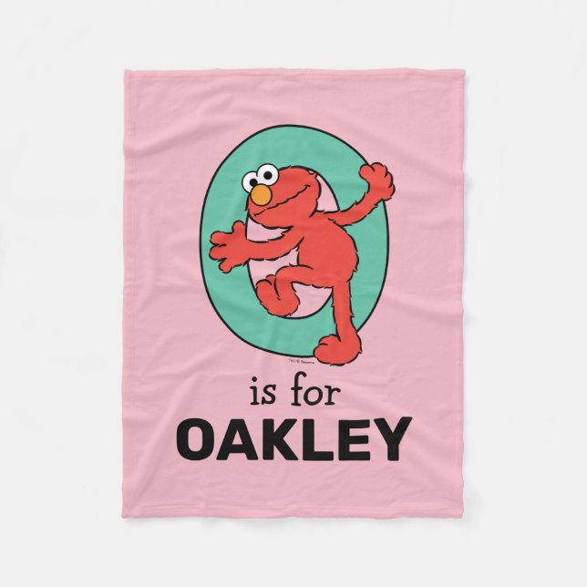 Elmo Alphabet | O Aquamarin Fleecedecke (Vorderseite)