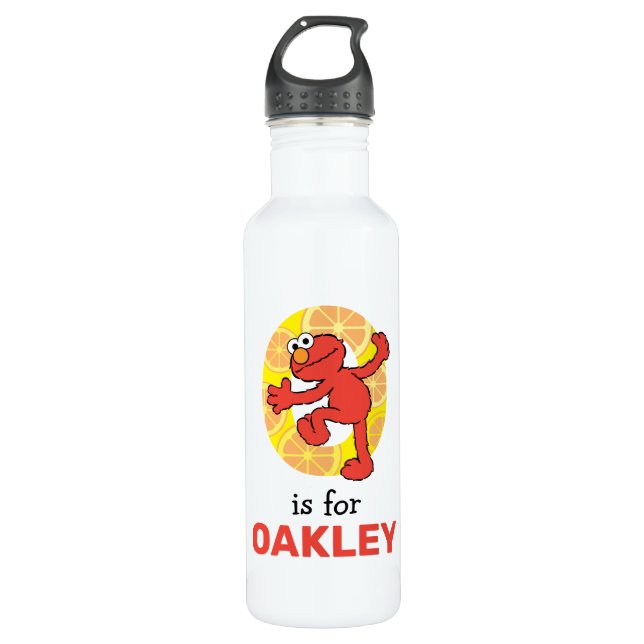 Elmo Alphabet | O Orange Edelstahlflasche (Vorderseite)