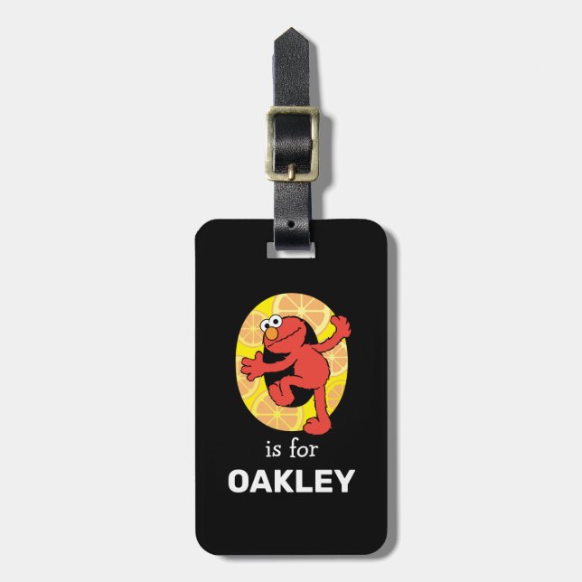 Elmo Alphabet | O Orange Gepäckanhänger (Vorderseite vertikal)