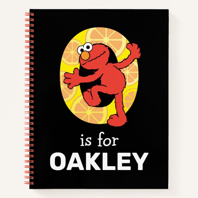 Elmo Alphabet | O Orange Notizbuch (Vorderseite)