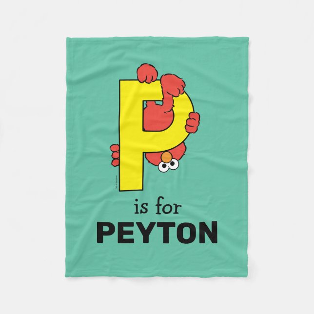 Elmo Alphabet | P Gelb Fleecedecke (Vorderseite)