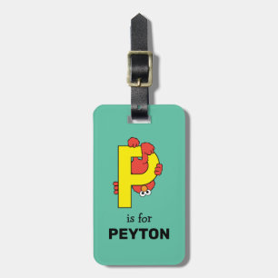 Elmo Alphabet   P Gelb Gepäckanhänger